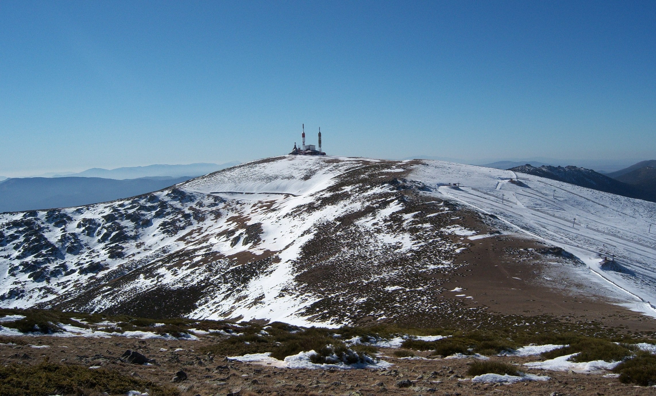 The east face of Bola del Mundo seen from Valdemartín in the Sierra de Guadarrama