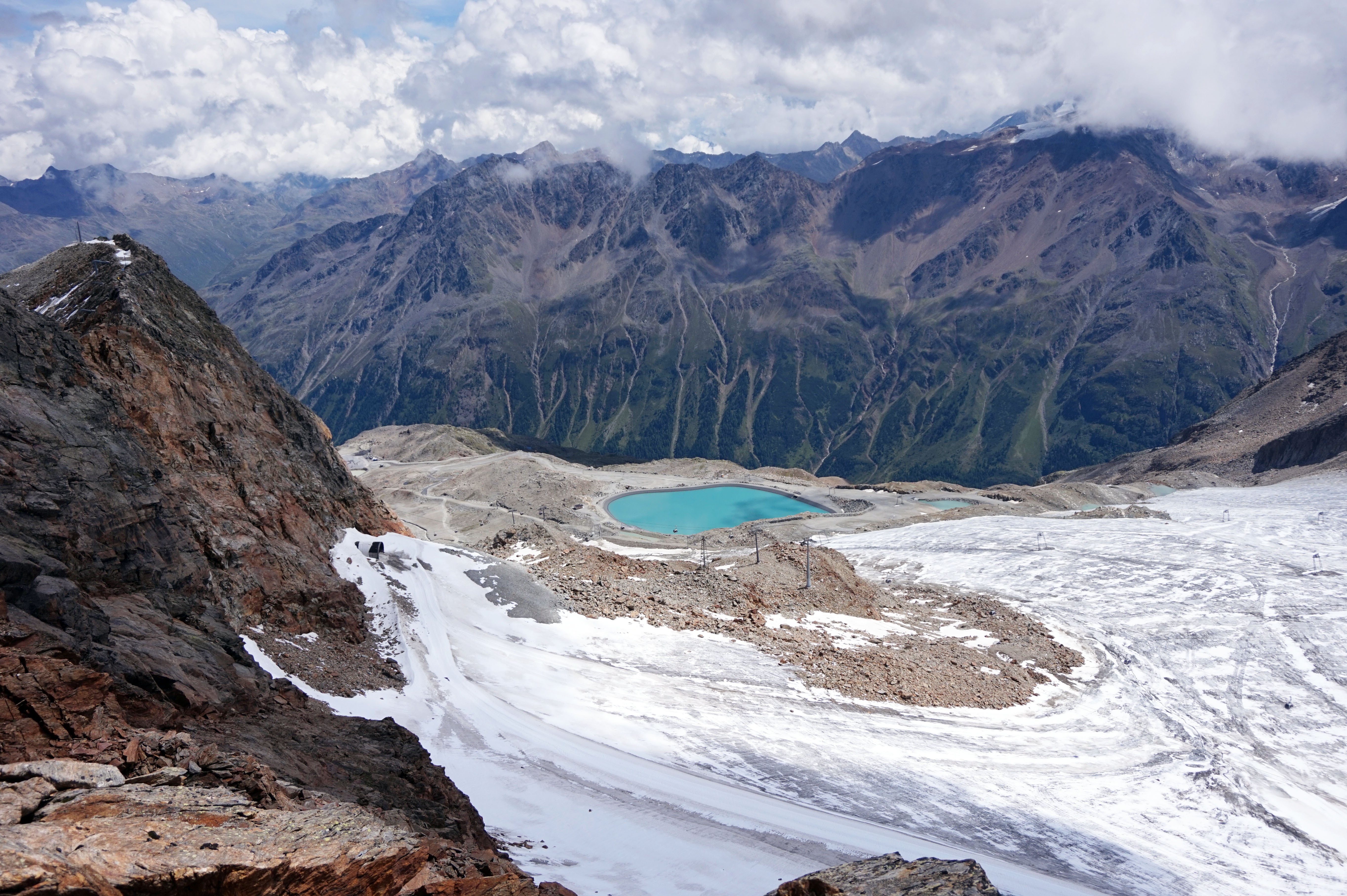 Tiefenbach glacier road in the Ötztal Alps