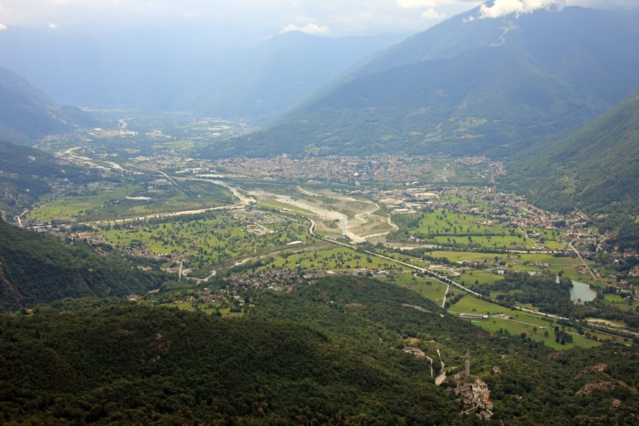 Panorama of the Ossola Valley, Piedmont (Alpe Fuori region)
