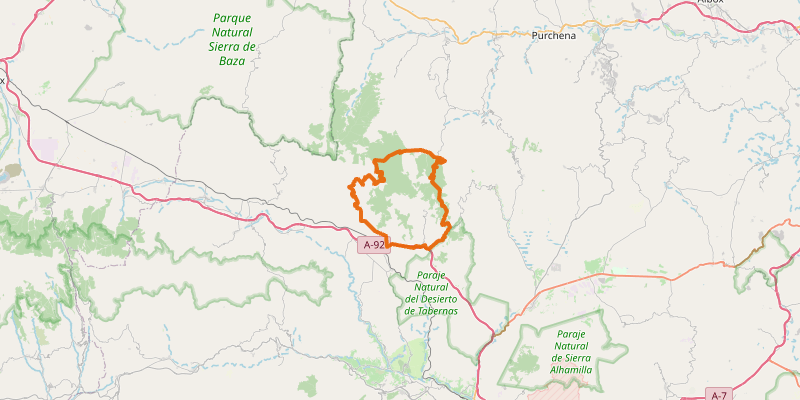 Route map for Calar Alto