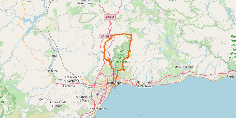 Route map for Casabarmeja - Colmenar