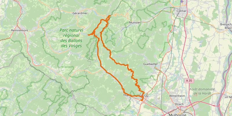 Route map for Grand Ballon