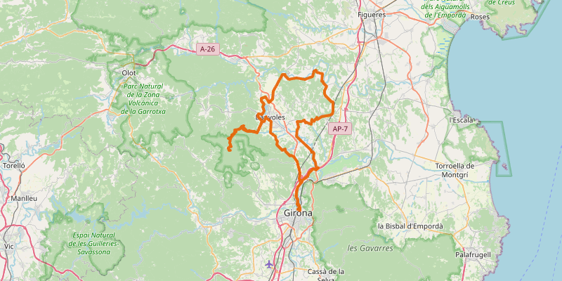 Route map for Rocacorba