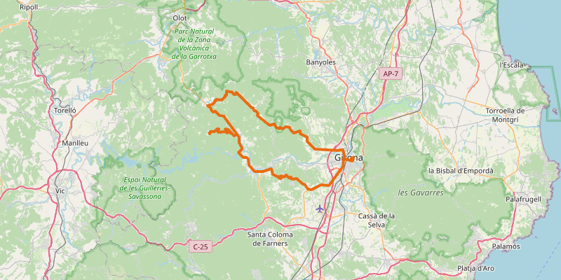 Route map for Sant Marti Sacalm