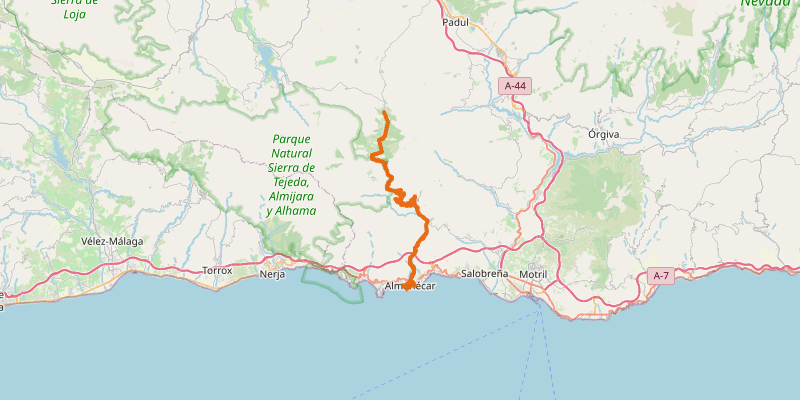 Route map for Ruta de la Cabra