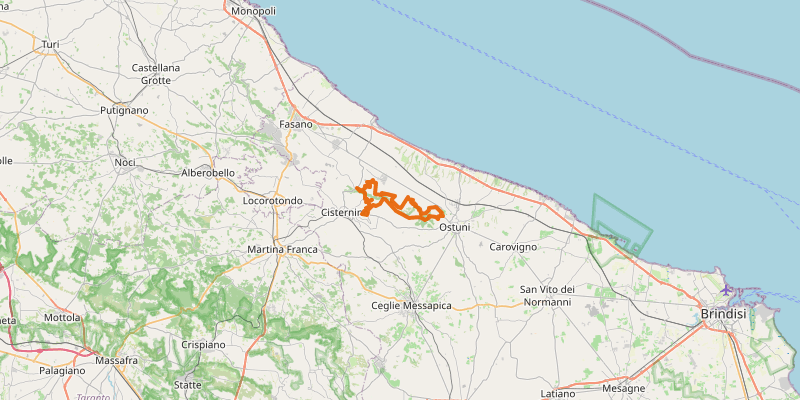 Route map for Smeraldo Trail loop