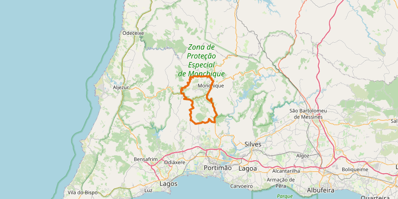 Route map for Serra de Monchique