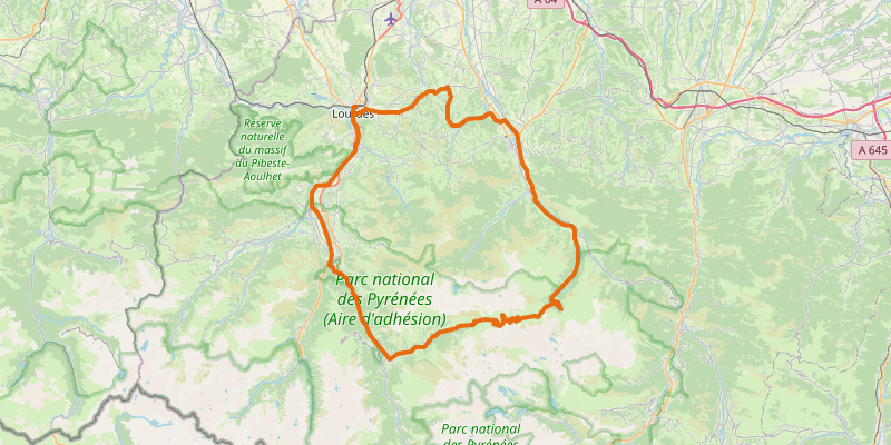 Route map for Tourmalet